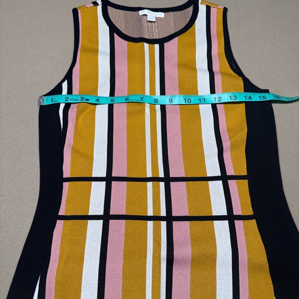 New York and Company Striped Multicolor Sleeveless Bodycon Midi Dress - Picture 5 of 8